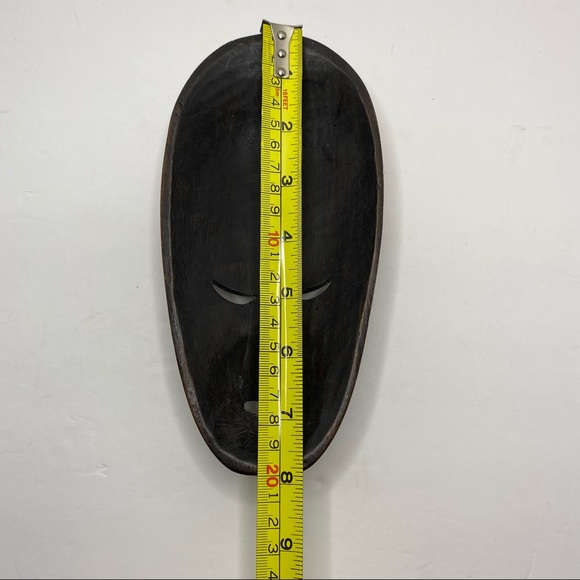 Wooden Tribal Masks 2 Hand-carved & Hand-painted Indonesian - Picture 5 of 9